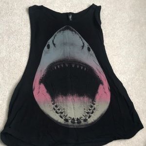Shark muscle tank top